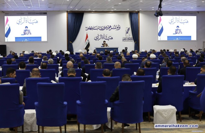 السيد الحكيم يثمّن جهود الفصائل في مواجهة الإرهاب ويدعو إلى استكمال استحقاقات السيادة