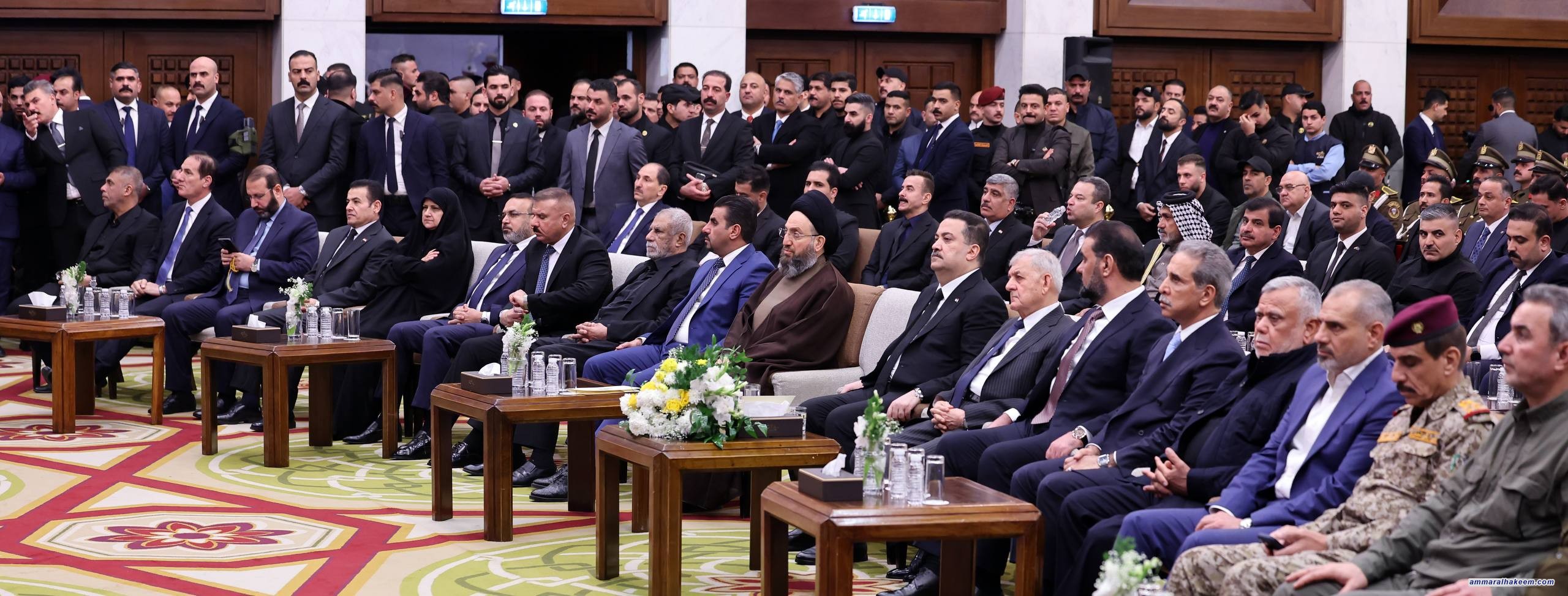 تقرير مصور .. سماحة السيد الحكيم رئيس تحالف قوى الدولة الوطنية يشارك بالحفل التأبيني في الذكرى السادسة لاستشهاد قادة الانتصار.