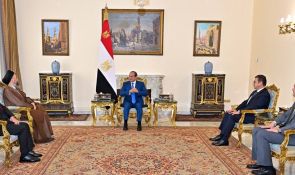 سماحة السيد الحكيم وفخامة الرئيس عبد الفتاح السيسي يبحثان سبل تعزيز العلاقات بين العراق ومصر
