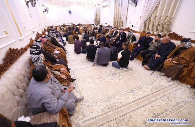 Sayyid Al-Hakeem Meets Al-Budraj Tribe Sheikhs, Dignitaries, Praises Their Nation-Building Role