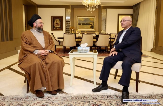 Sayyid Al-Hakeem Meets Former Republic President Dr. Barham Salih in Sulaymaniyah, Emphasizes Strengthening Iraq's Stability