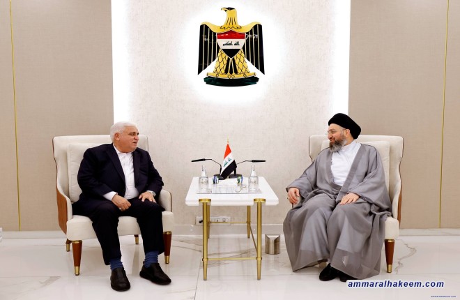 السيد الحكيم يؤكد أهمية دور الحشد الشعبي في تحقيق الإنجازات الأمنية والحفاظ عليها