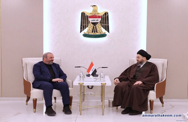السيد الحكيم يستقبل السفير الإيراني ويؤكد رفض التصعيد ويدعو لوقف الحرب