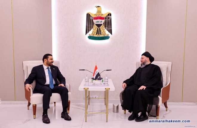 Sayyid Al-Hakeem Receives Prime Minister, Stresses Leveraging Crises to Achieve Fundamental Reforms