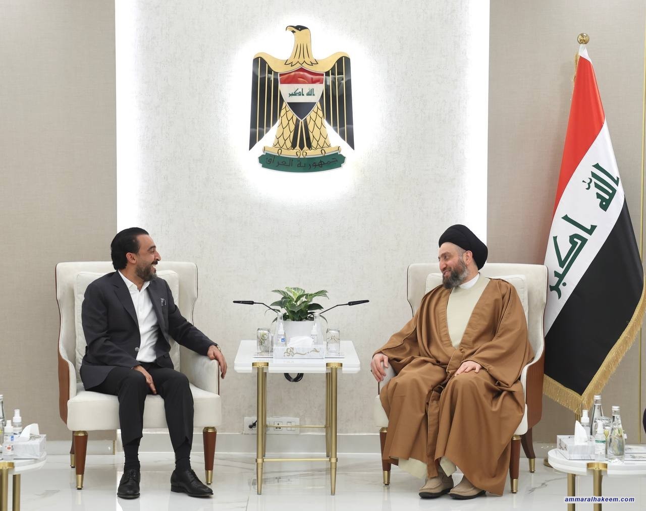 Sayyid Al-Hakeem discusses political landscape developments, recent election results with Al-Halbousi