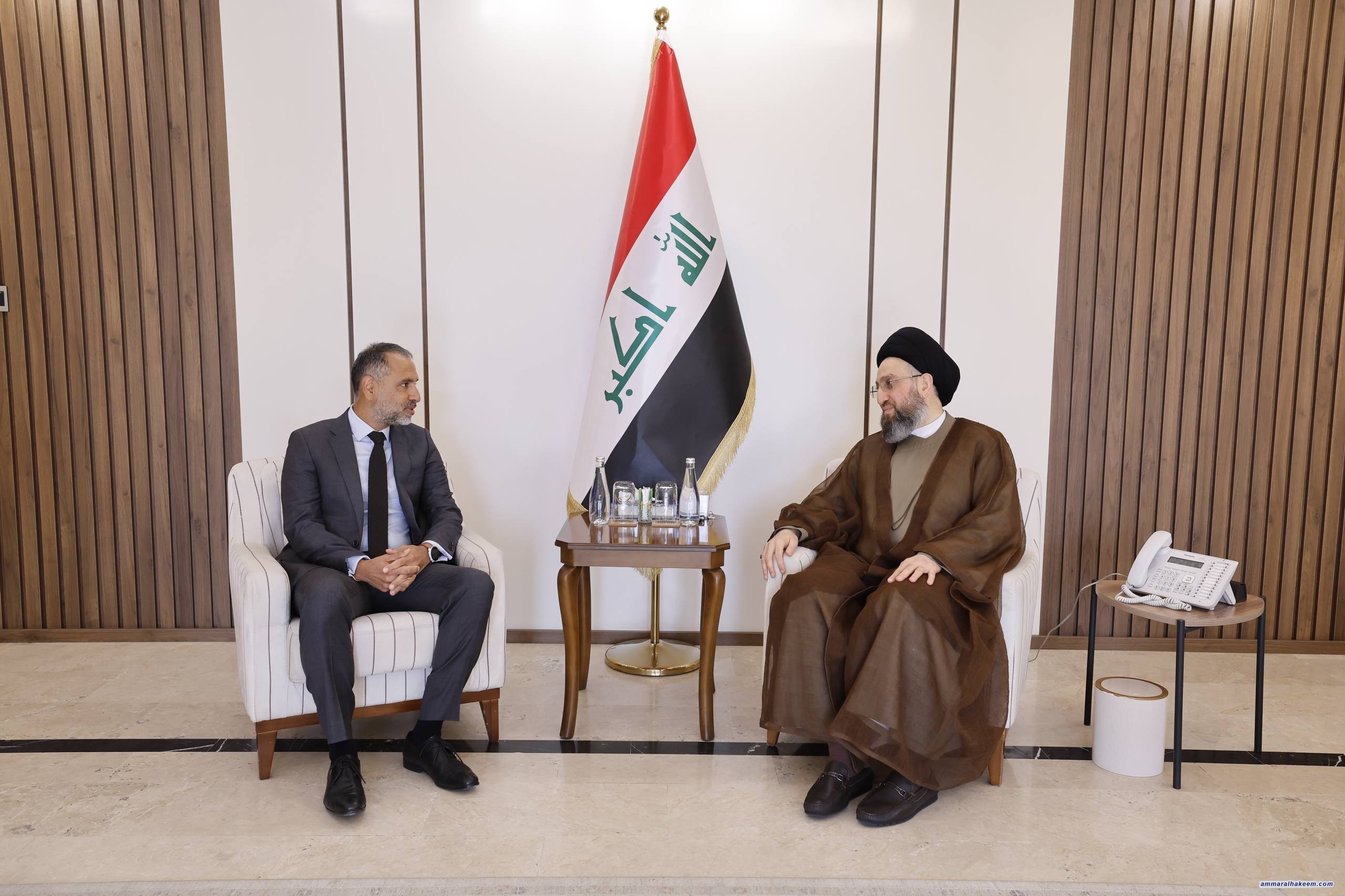 Sayyid Al-Hakeem, Discusses Bilateral Ties Enhancement, Democratic Path Support, Affirms Time Commitment to Form Government with British Ambassador