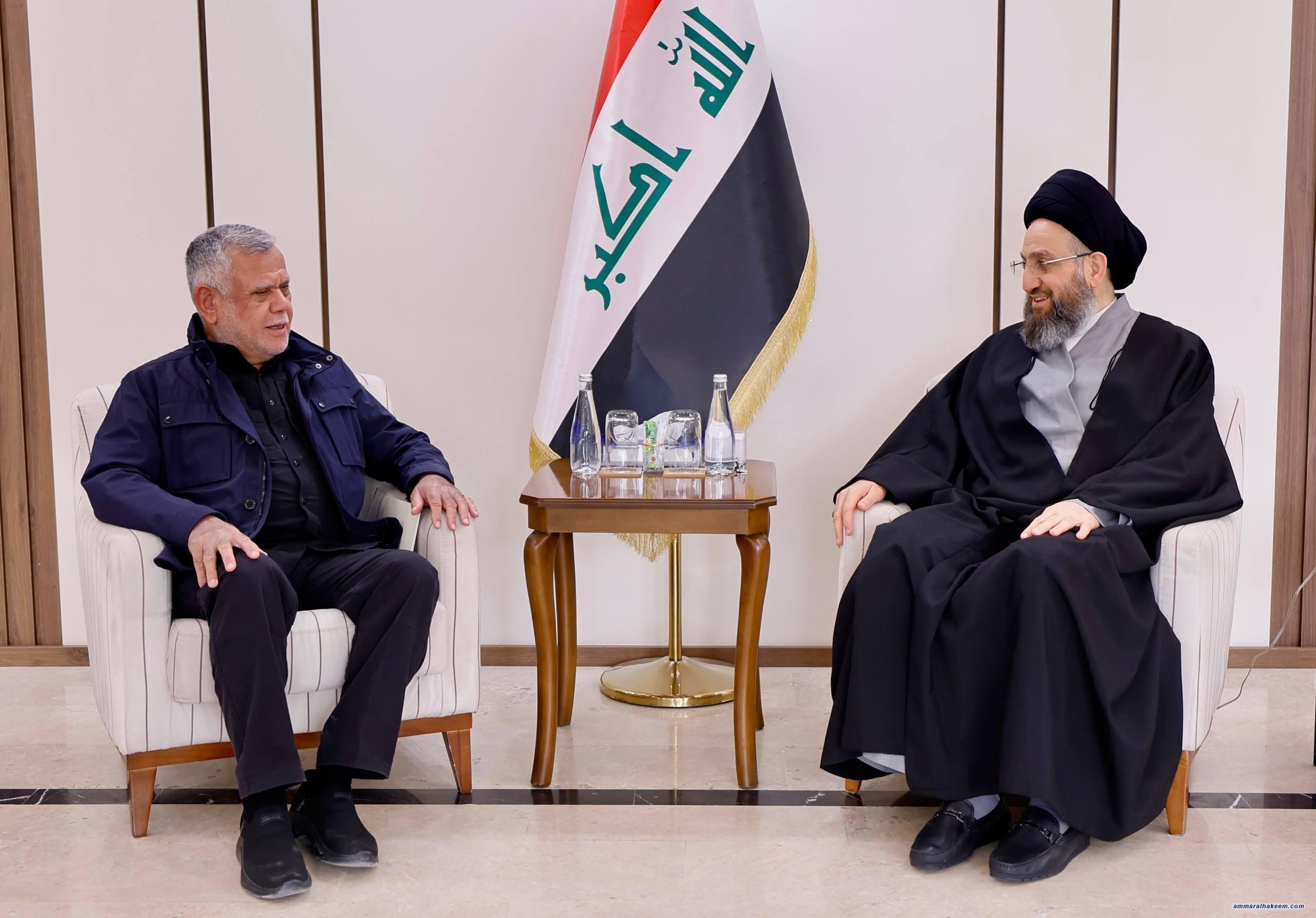Sayyid Al-Hakeem Discusses Constitutional Challenges, Affirms Stability Consolidation, To Turn to Sustainable Development with Hadi Al-Amiri