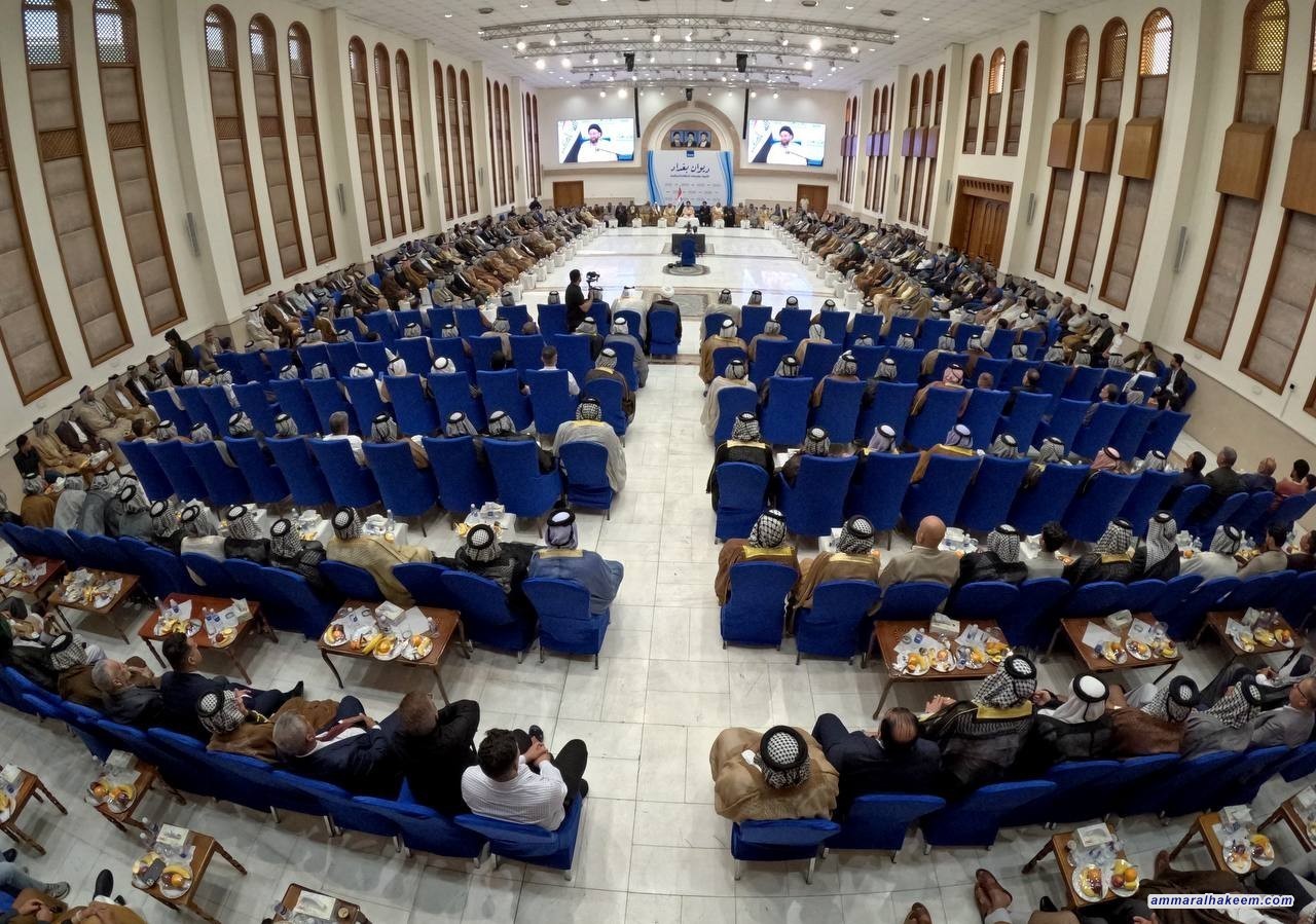 السيد الحكيم: في لقاء مع شيوخ ووجهاء العشائر العراقية: العراق بحاجة إلى الوحدة الوطنية لمواجهة التحديات الداخلية والخارجية