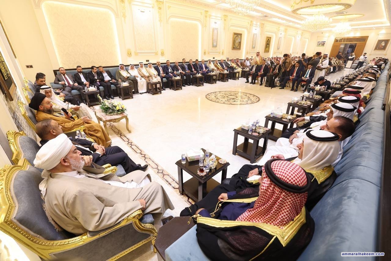 Sayyid Al-Hakeem Stresses Iraqi Unity, Stability During Meeting with Samarra Tribal Sheiks, Dignitaries