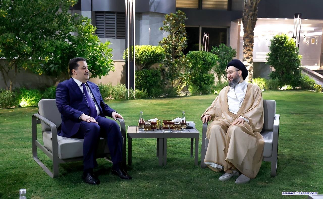 السيد الحكيم يستقبل دولة رئيس الوزراء الأستاذ محمد السوداني