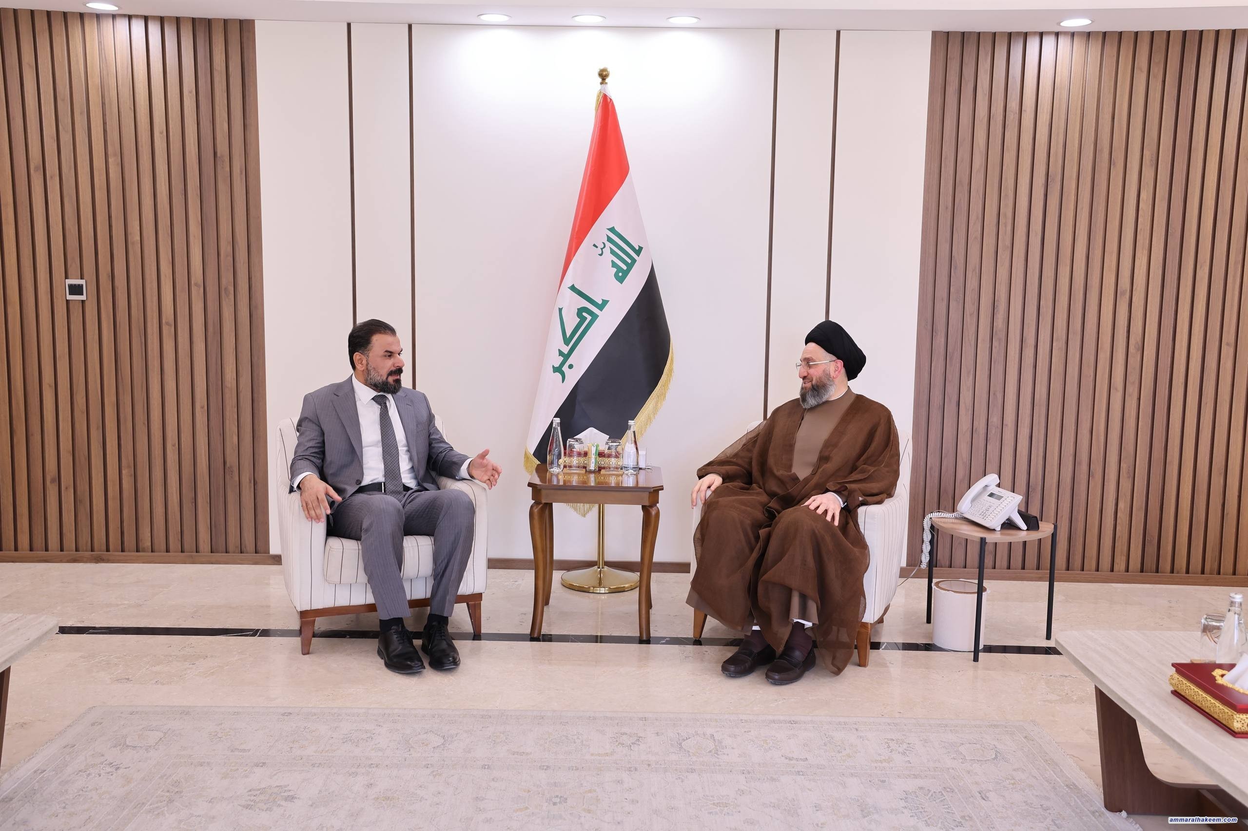 Sayyid Al-Hakeem Receives Political Prisoners Foundation Head, Stresses Preserving Legacy, to Harness Their National Potential