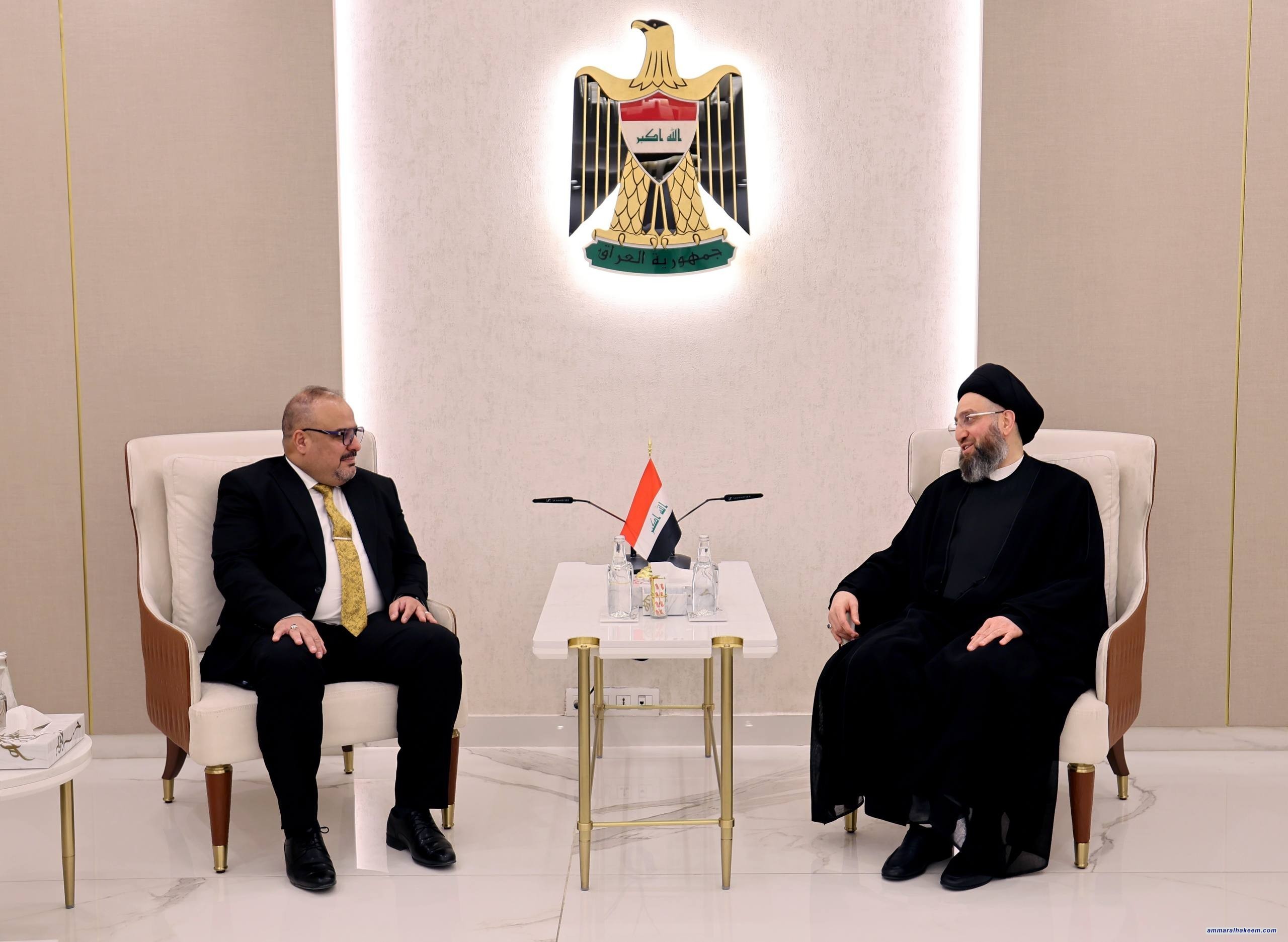 السيد الحكيم يلتقي رئيس مجلس الخدمة الاتحادي ويؤكد دعمه للمجلس وتمكينه تشريعياً