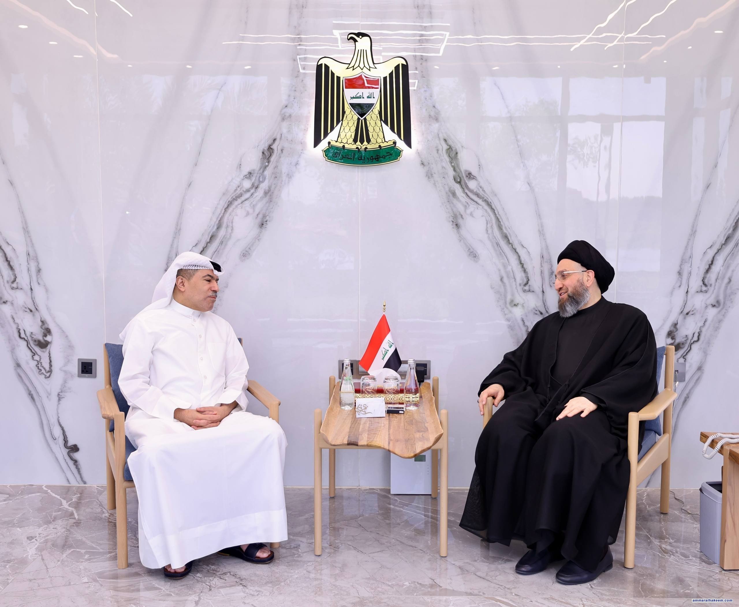 Sayyid Al-Hakeem Discusses Bilateral Relations, Regional Developments with Kuwaiti Ambassador