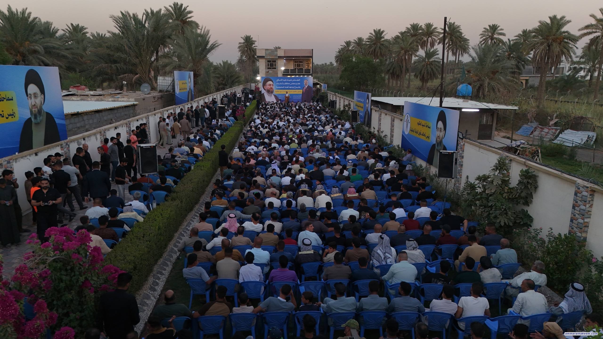 السيد الحكيم من المحمودية: التمسك بالوحدة والديمقراطية هو السبيل للحفاظ على منجزات العراق