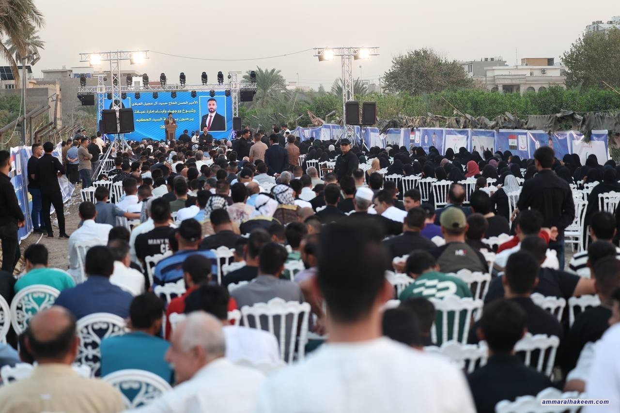 السيد الحكيم من مضيف قبيلة عبادة: المشاركة الواعية في الانتخابات تحفظ التوازنات وتمثيل المكونات وتدعم استقرار العراق