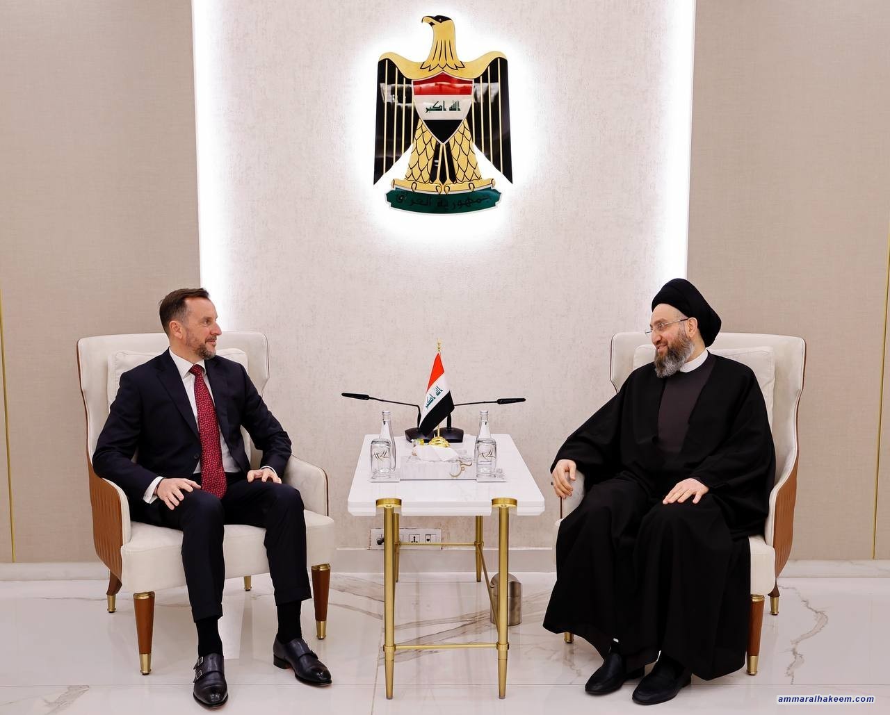 Sayyid Al-Hakeem Receives Italian Ambassador, Discusses Bilateral Relations, Iraq, Regional Stability
