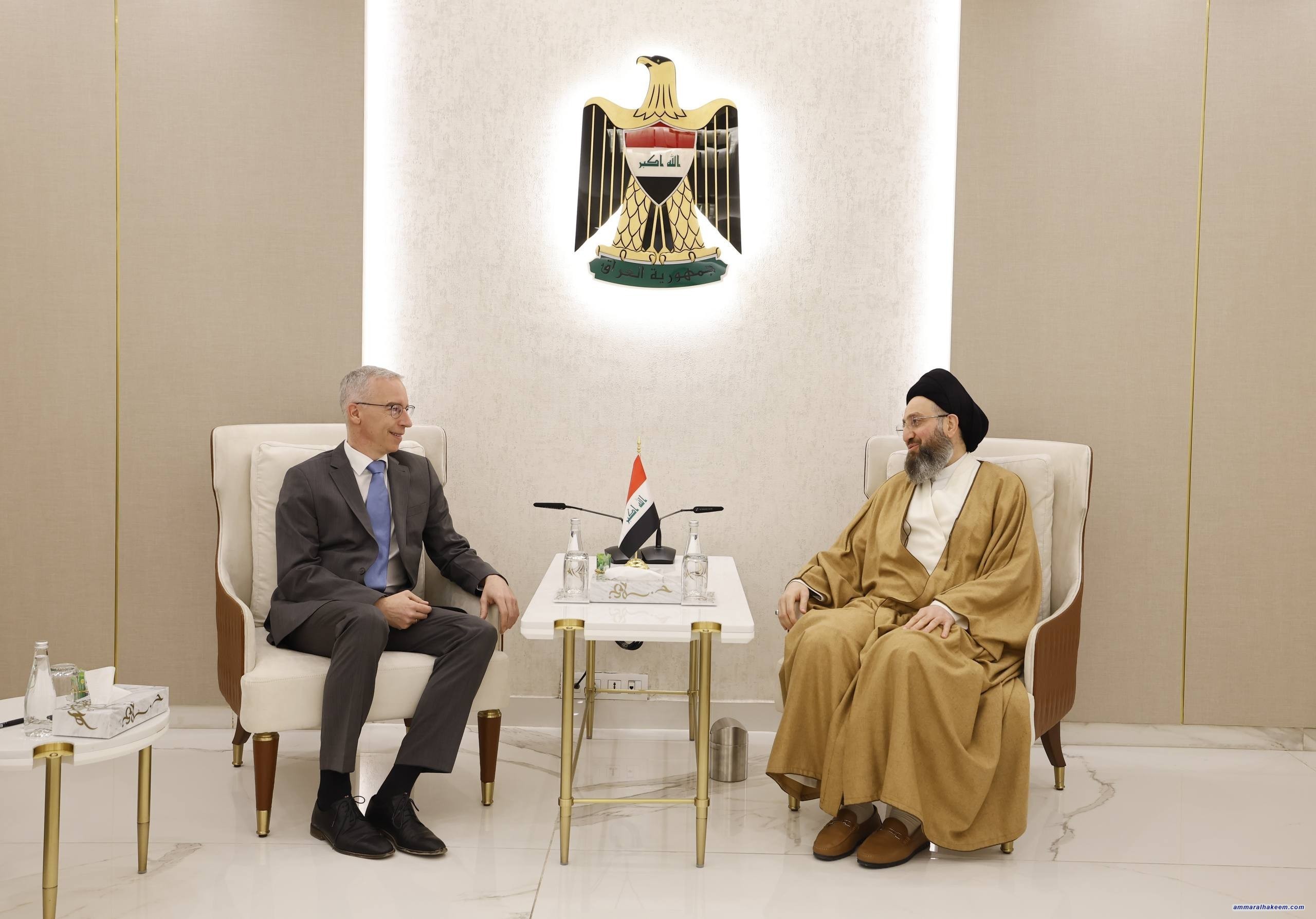Sayyid Al-Hakeem Receives German Ambassador, Discusses Political Scene Development, Bilateral Ties Enhancement
