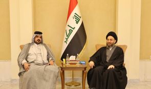 Sayyid Al-Hakeem Meets Sheikh Harith Faisal Mutashar Falih Al-Ugaili, Al-Ugail Tribes Leader in Iraq