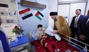 Sayyid Al-Hakeem lauds Palestinian patients’ spirits, holds international community, Islamic world responsible to defend the Palestinian cause