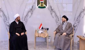 السيد الحكيم والخزعلي يؤكدان الإسراع بتشكيل حكومة قوية وكفوءة ودعم وقف دائم للحرب في المنطقة